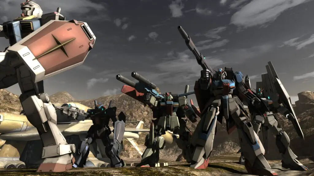 Mobile Suit Gundam Battle Operation 2 lineup of mechs