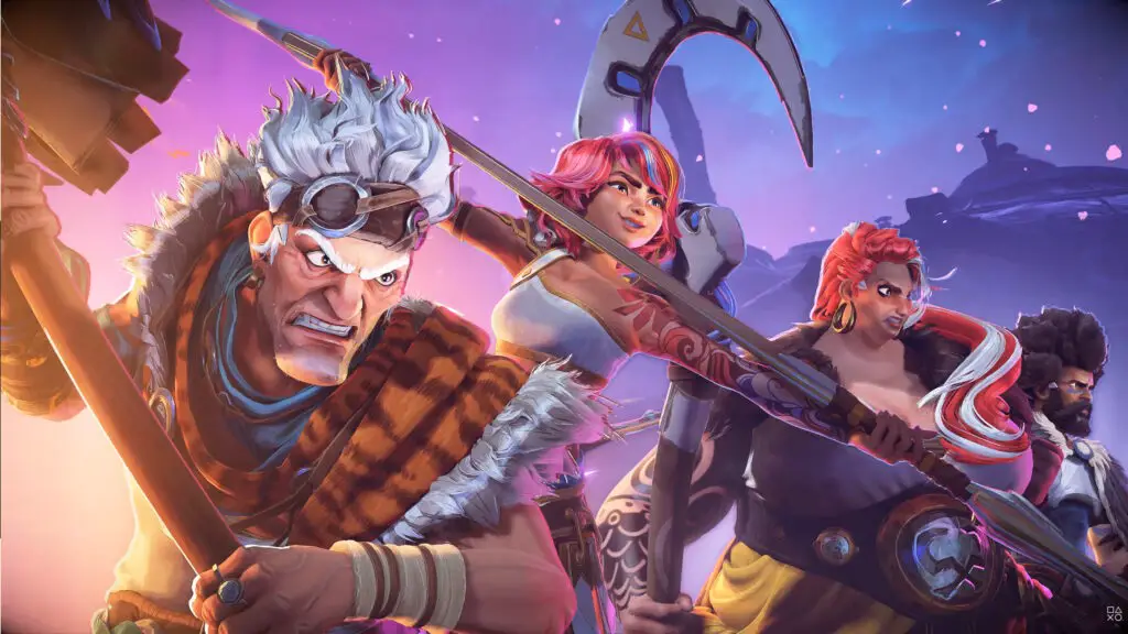 Horizon Hunters Gathering trailer still - four hunters gathering