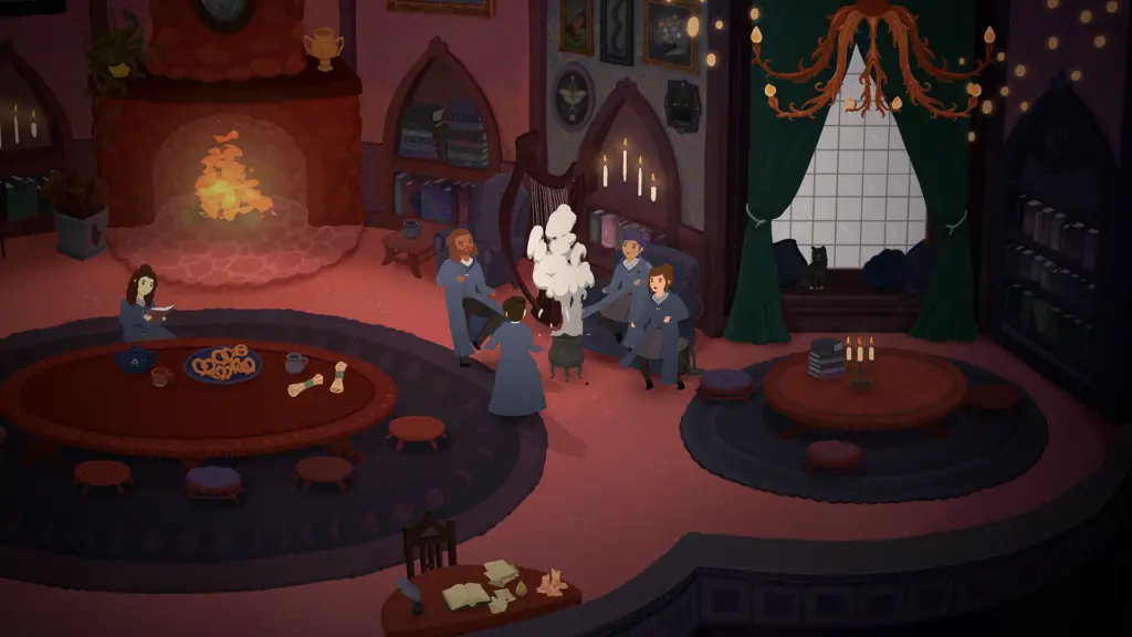 Songs of Glimmerwick gameplay screenshot showing the university campus