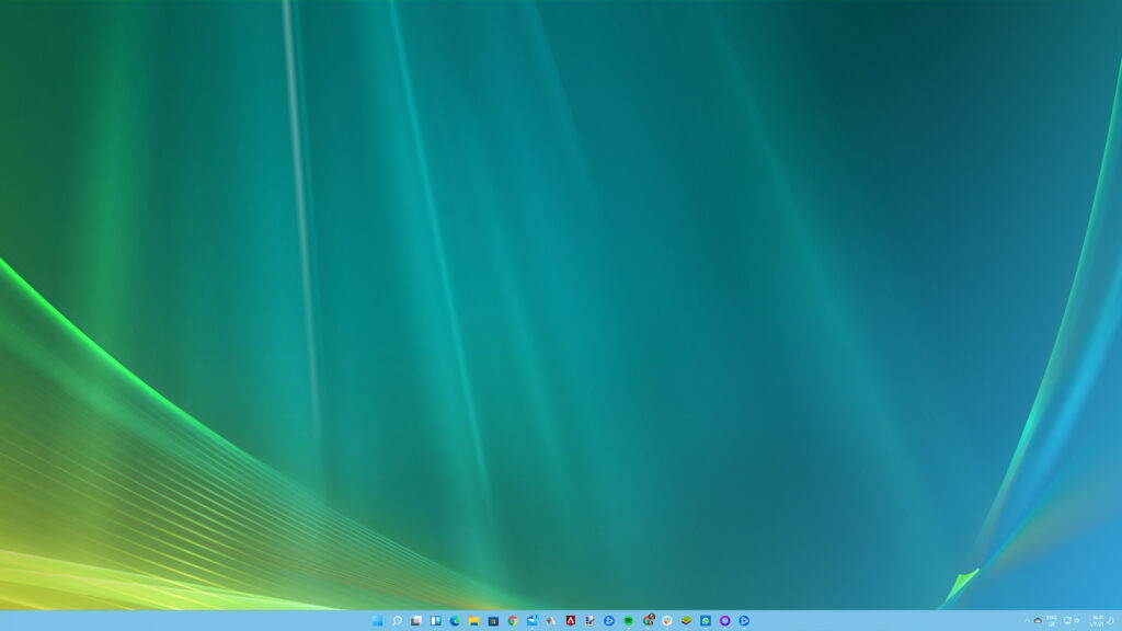 Microsoft Windows Vista default background reflecting on tech history