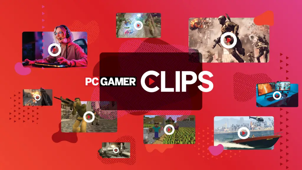 Explorer Clips logo featuring dynamic gaming and tech thumbnails
