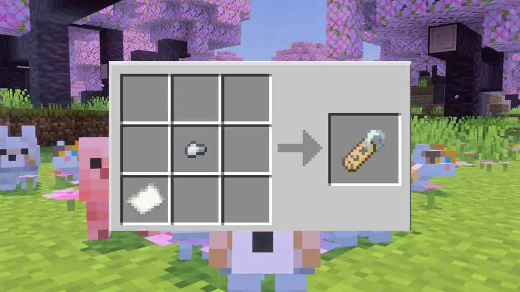 Minecraft Name Tag crafting recipe layout