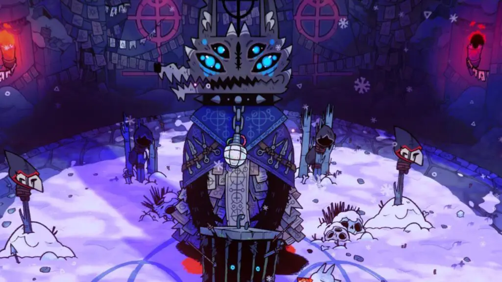 Cult of the Lamb Woolhaven Boss Fight Interaction