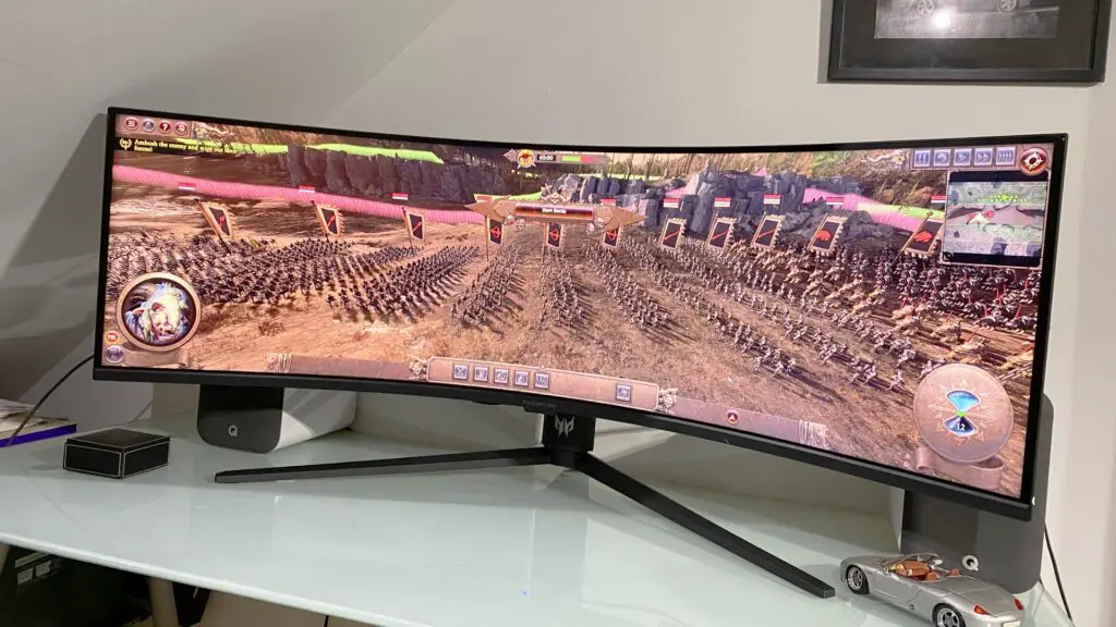 Acer Predator Z57 dual-4K monitor interface