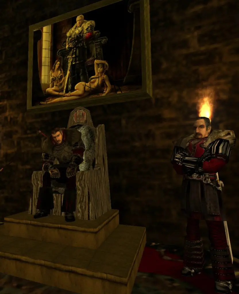 The king on the throne in Gothic