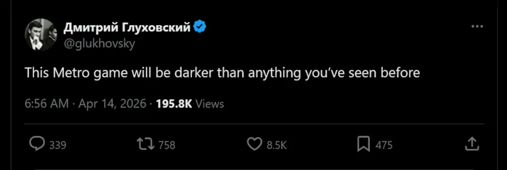 Metro 2039 darkness teaser