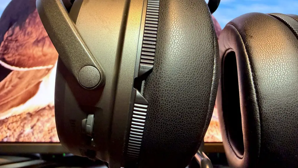 Close-up of the Audeze SLAM pressure port