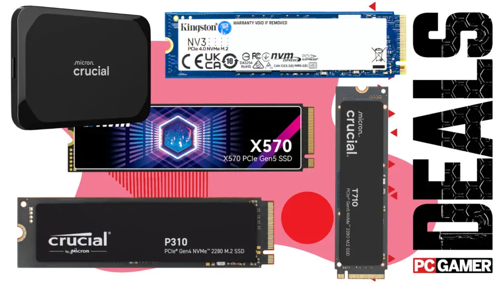 A selection of SSD storage drives for World Backup Day deals