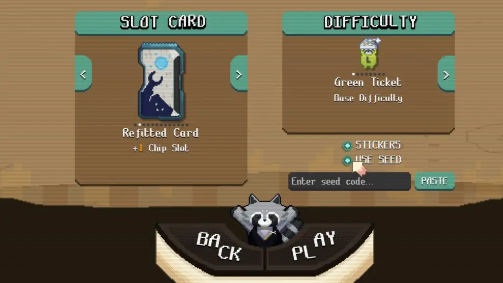 Raccoin seed entry screen