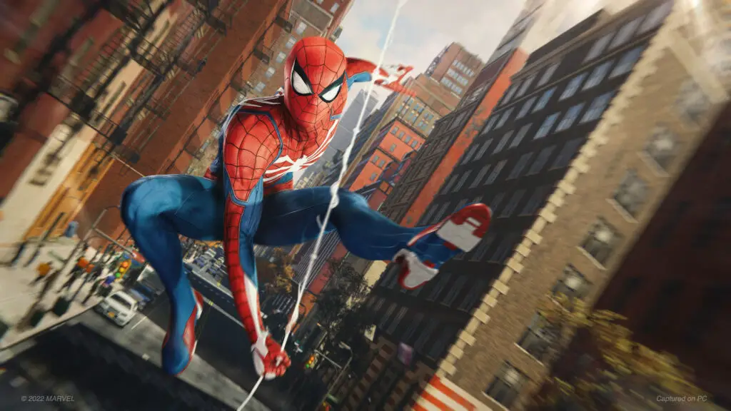 Spider-Man swinging through the city, a scenario that demands fast data streaming.