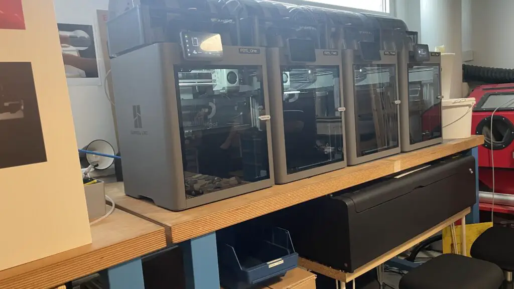 Specialized sensor testing equipment inside Logitech's basement labs