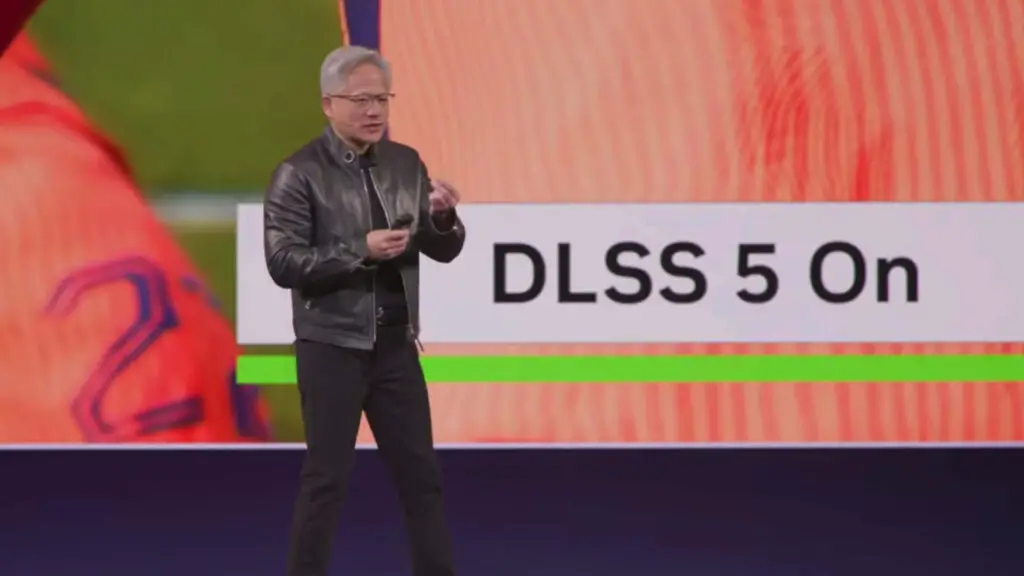 Jen-Hsun Huang introducing DLSS 5 at GTC 2026