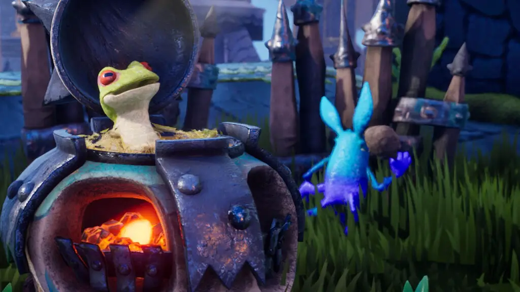 Awaysis frog in a skull pot