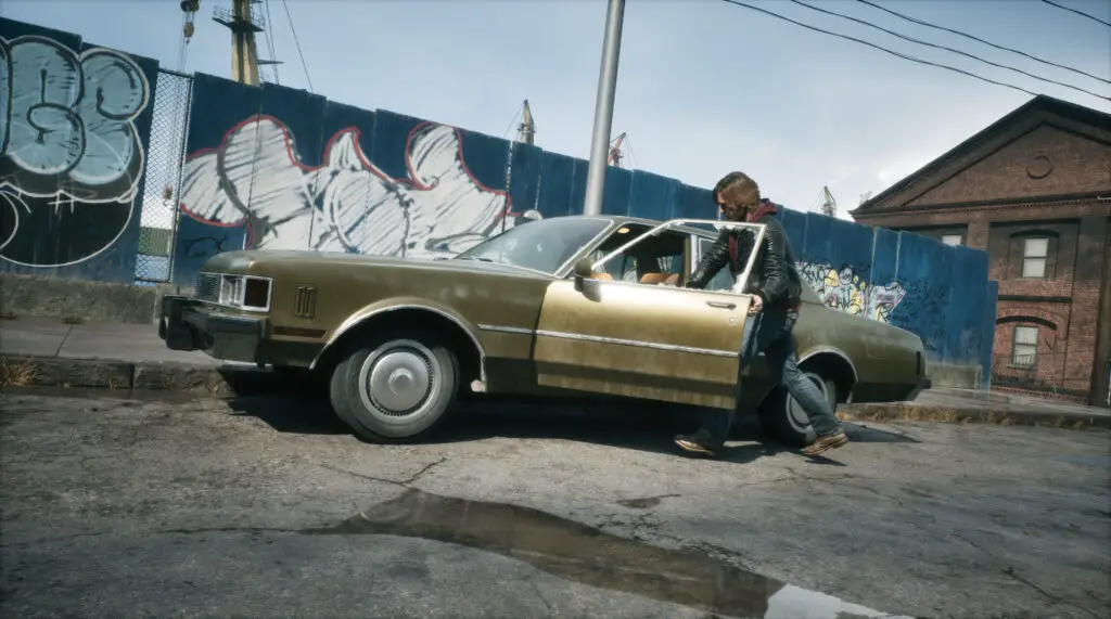 Samson gameplay screenshot showing urban environment