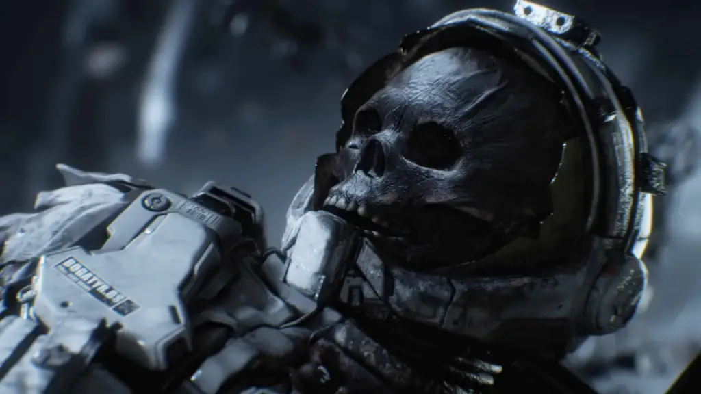 A skeleton floating through space in Fragmentary Order