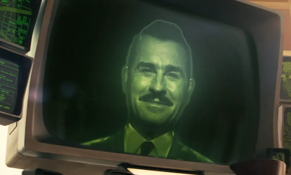 Robert House on a monitor in Fallout