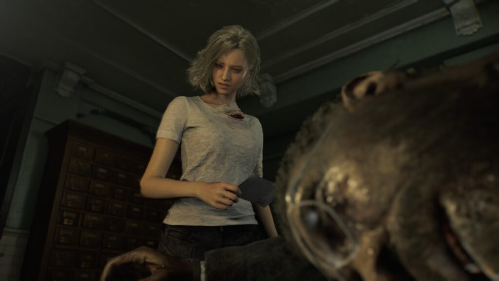 Grace Ashcroft investigating a dead body in the hospital