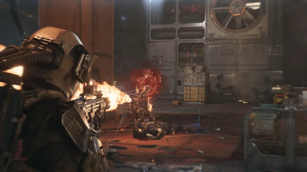 Shooting at enemies in The Expanse: Osiris Reborn.