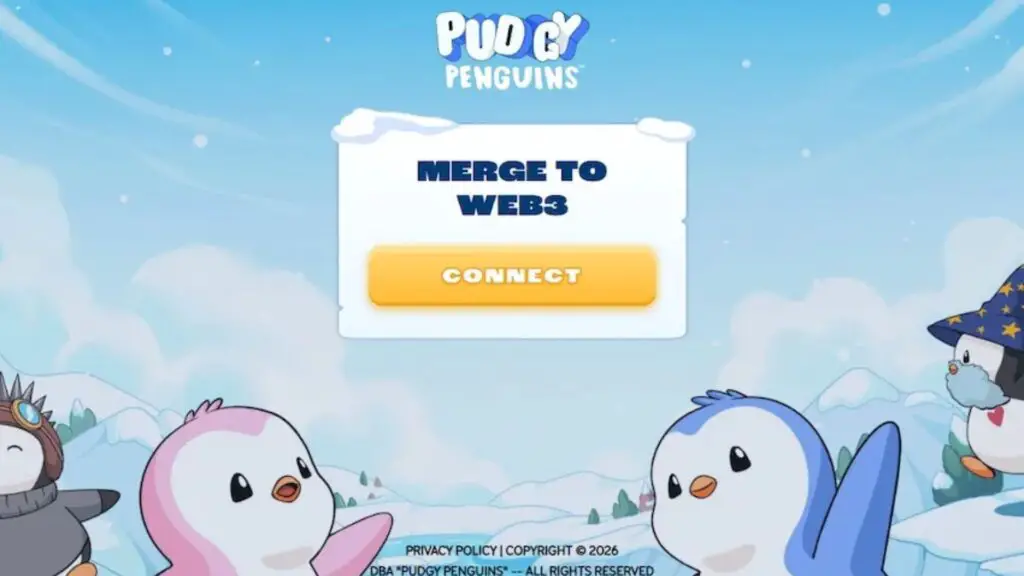 A picture of an impersonation site of Pudgy Penguines