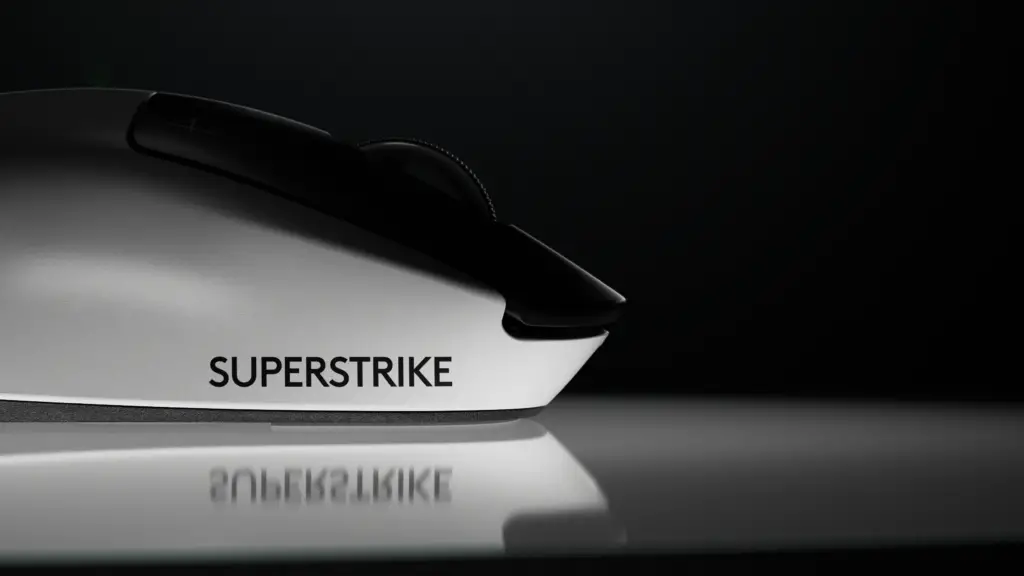 The Logitech Pro X2 Superstrike Mouse