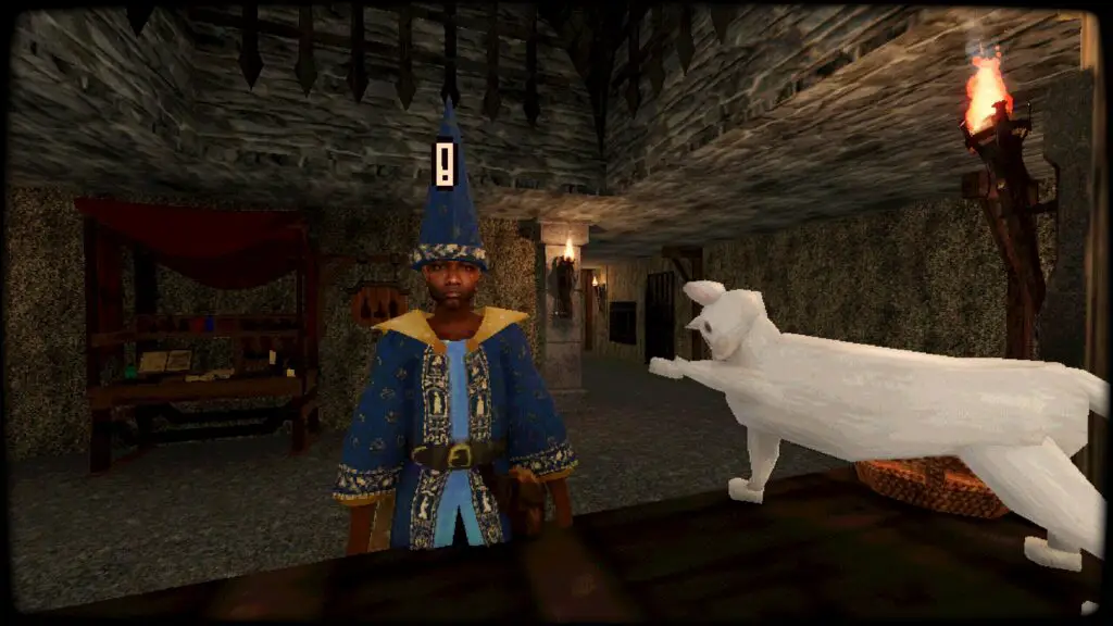 Dungeon Bodega Simulator - A wizard waits to buy something at a dungeon merchant