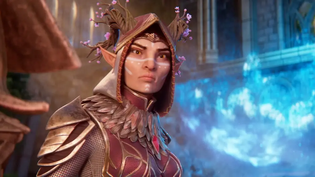 Elf-like character in Ashes of Creation landscape