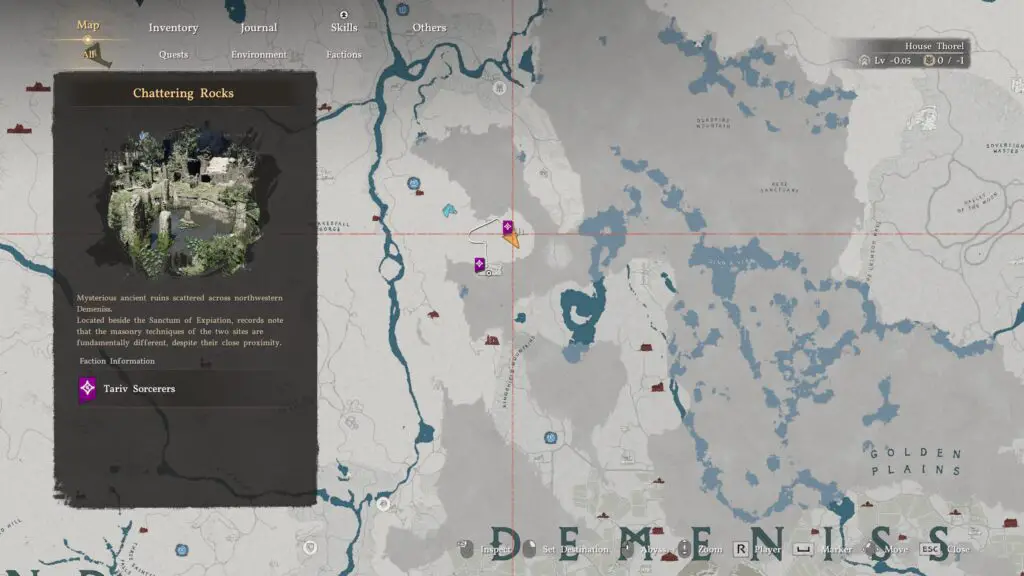 Chattering Rocks Map Location