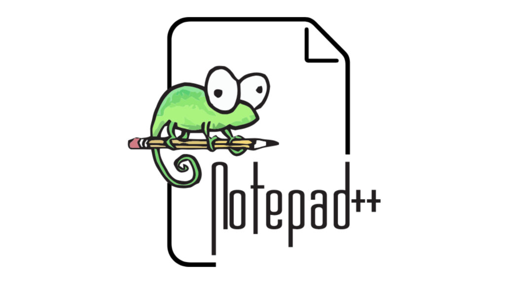 The Notepad++ logo, depicting a green frog on a yellow pencil