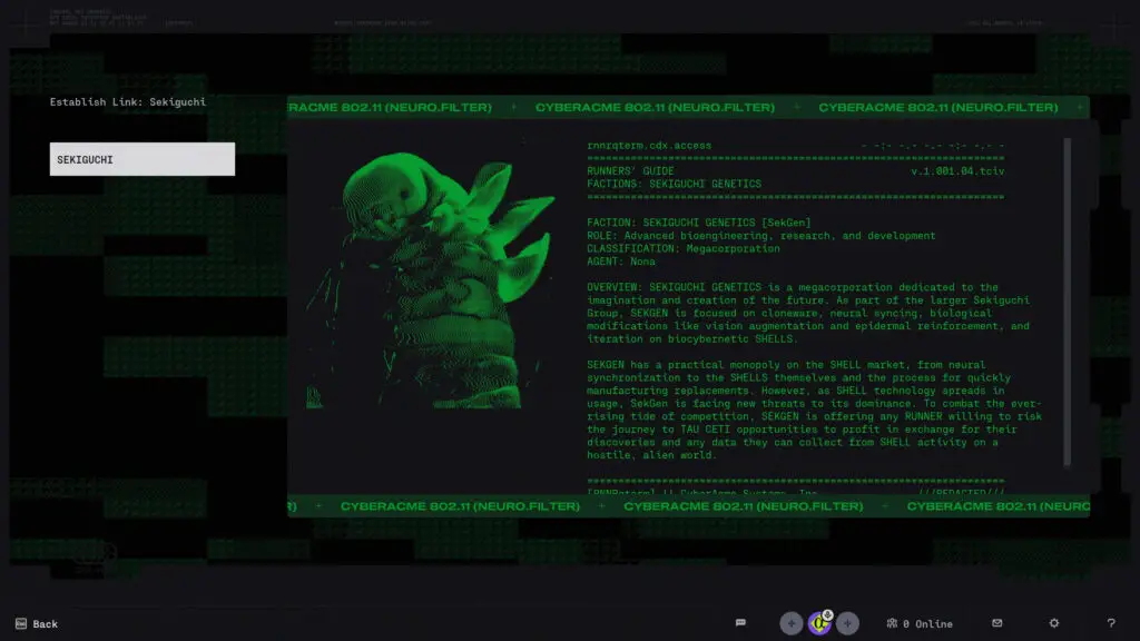 A close-up of a runner's futuristic weapon