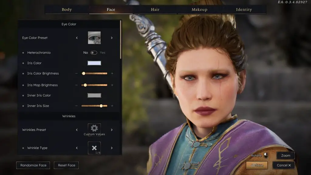 Solasta 2's character creator interface