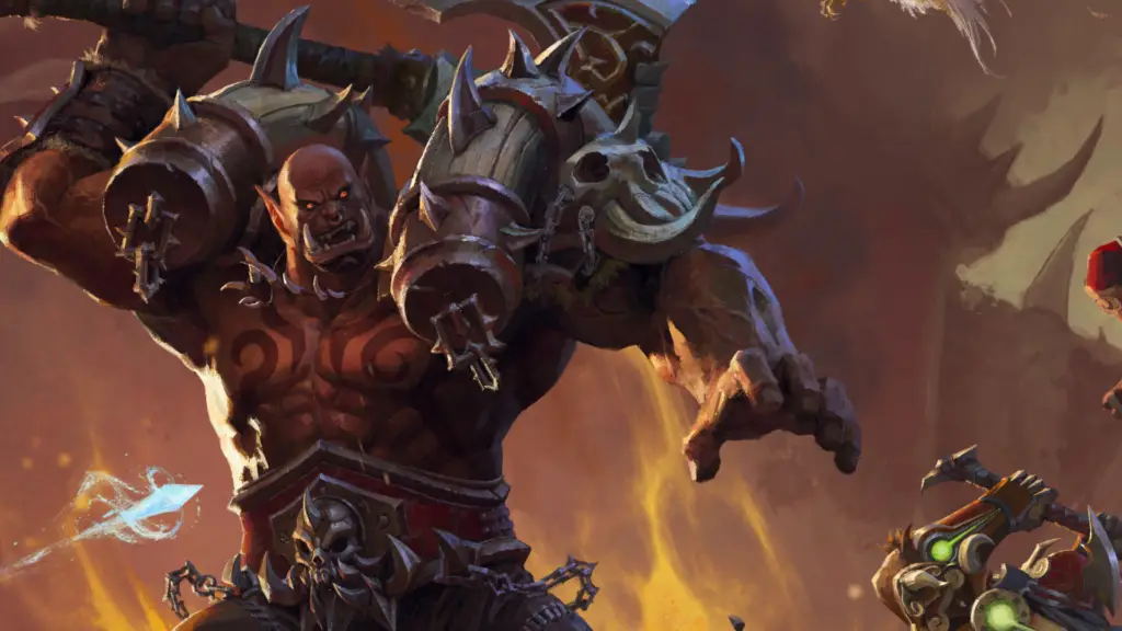 Garrosh Hellscream from World of Warcraft representing Blizzard's legacy.