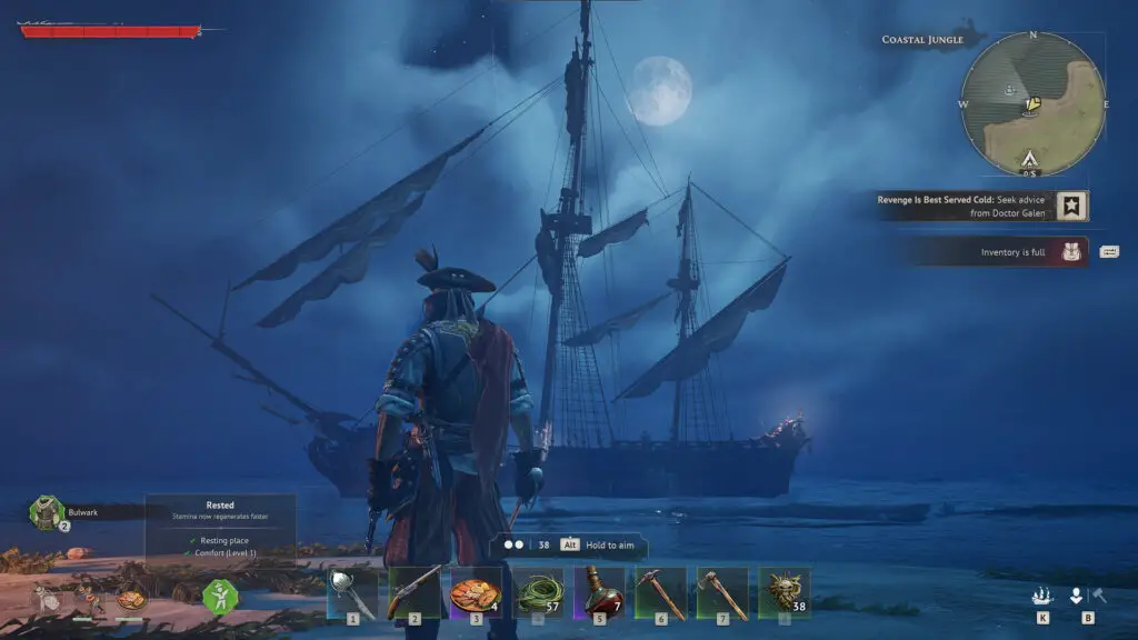 Pirate near pirate ship
