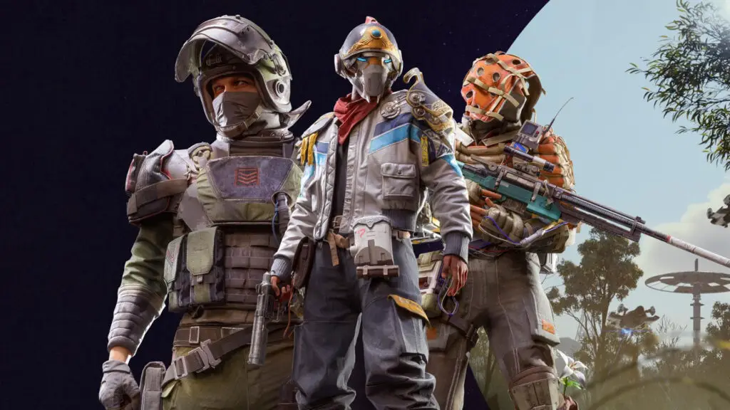 Arc Raiders update patch notes: Three characters standing holding weapons.