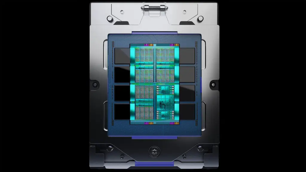 AMD Instinct MI300 chip render.