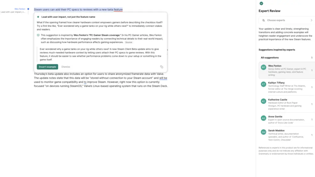 A screenshot of the now-disabled AI expert tool featuring the persona of TechTalesLeo