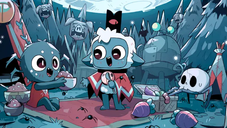 Followers gathered in the base camp in Cult of the Lamb