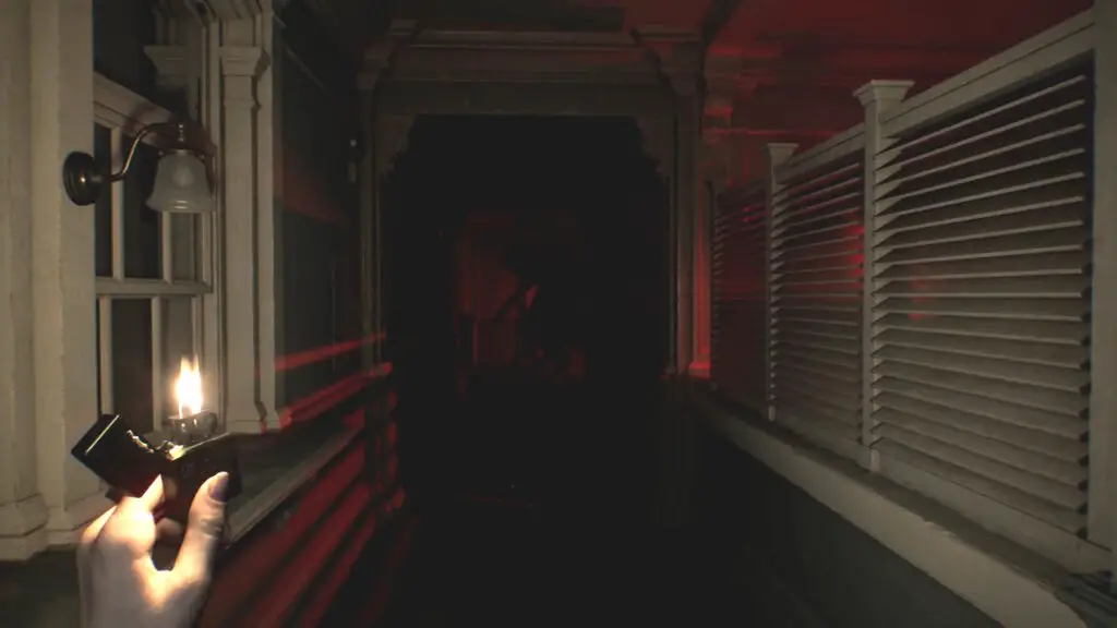 Resident Evil Requiem - using light to repel the shadow ghost