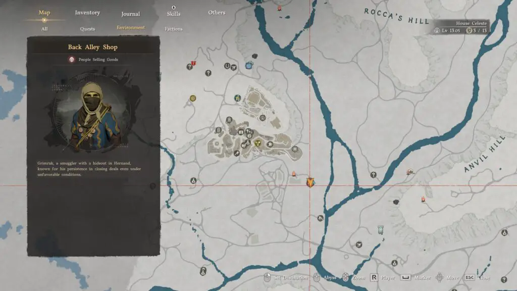 Crimson Desert Back Alley Shop location