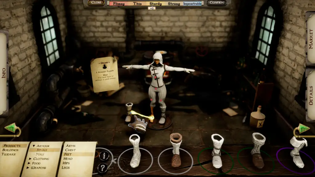 Detailed weapon customization screen.