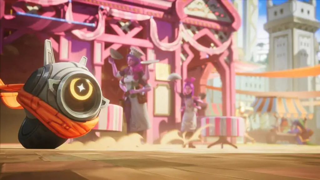 Dooley wheels across The Bazaar.