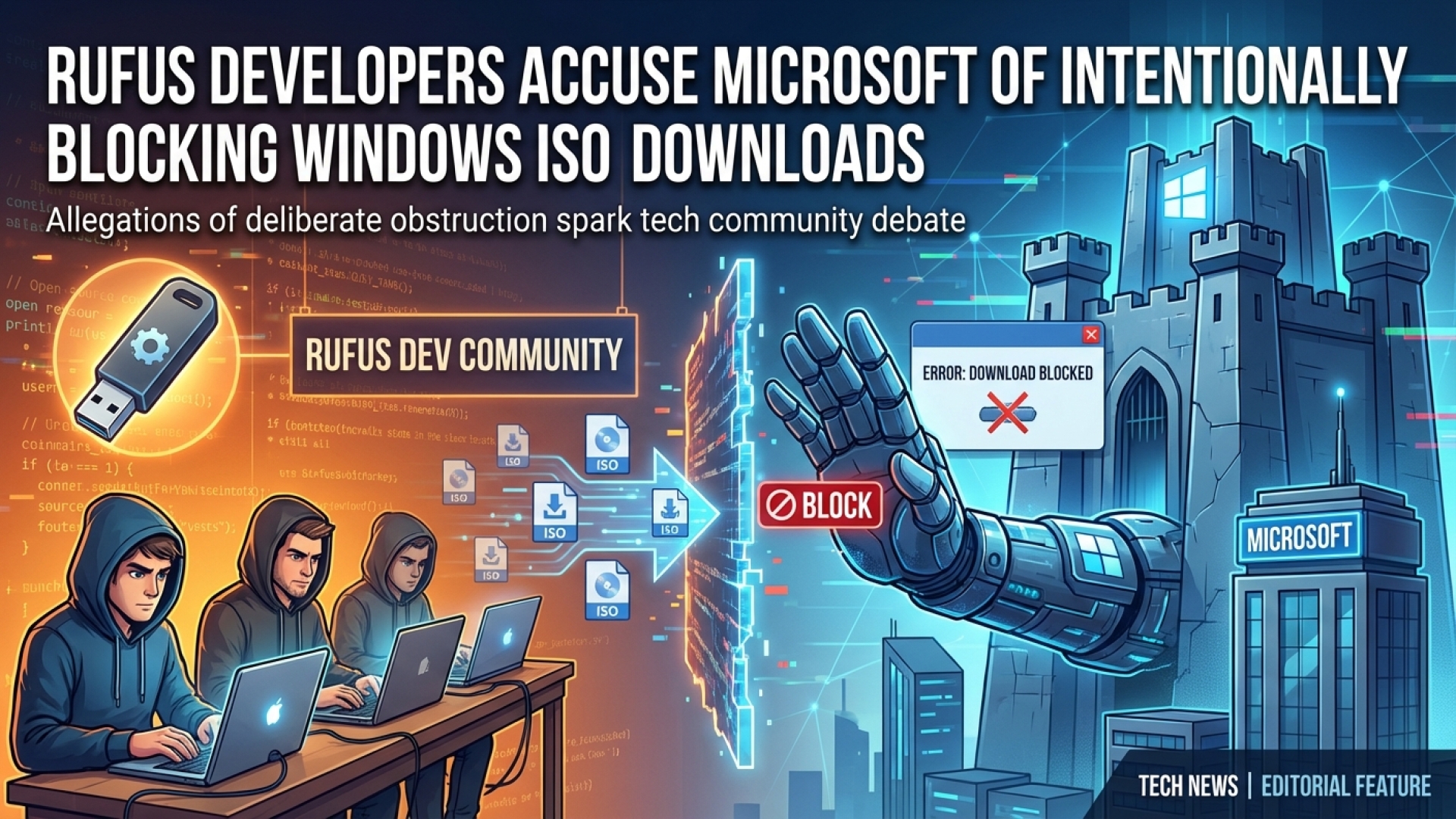 Rufus Developers Accuse Microsoft of Intentionally Blocking Windows ISO Downloads