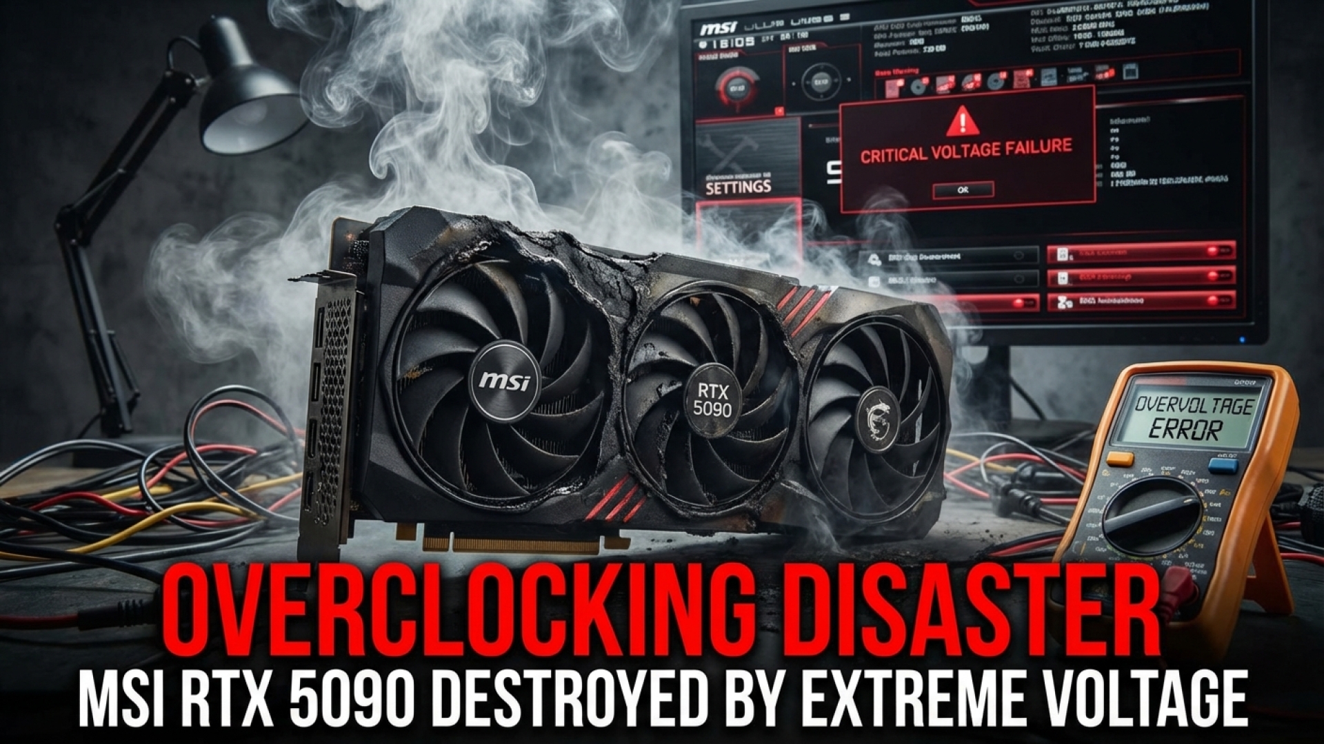 Overclocker Accidentally Destroys $5,000 MSI RTX 5090 with Extreme BIOS Voltage
