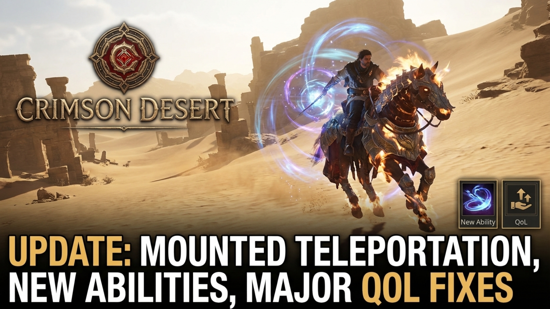 Crimson Desert’s Latest Update Introduces Mounted Teleportation, New Abilities, and Major QoL Fixes