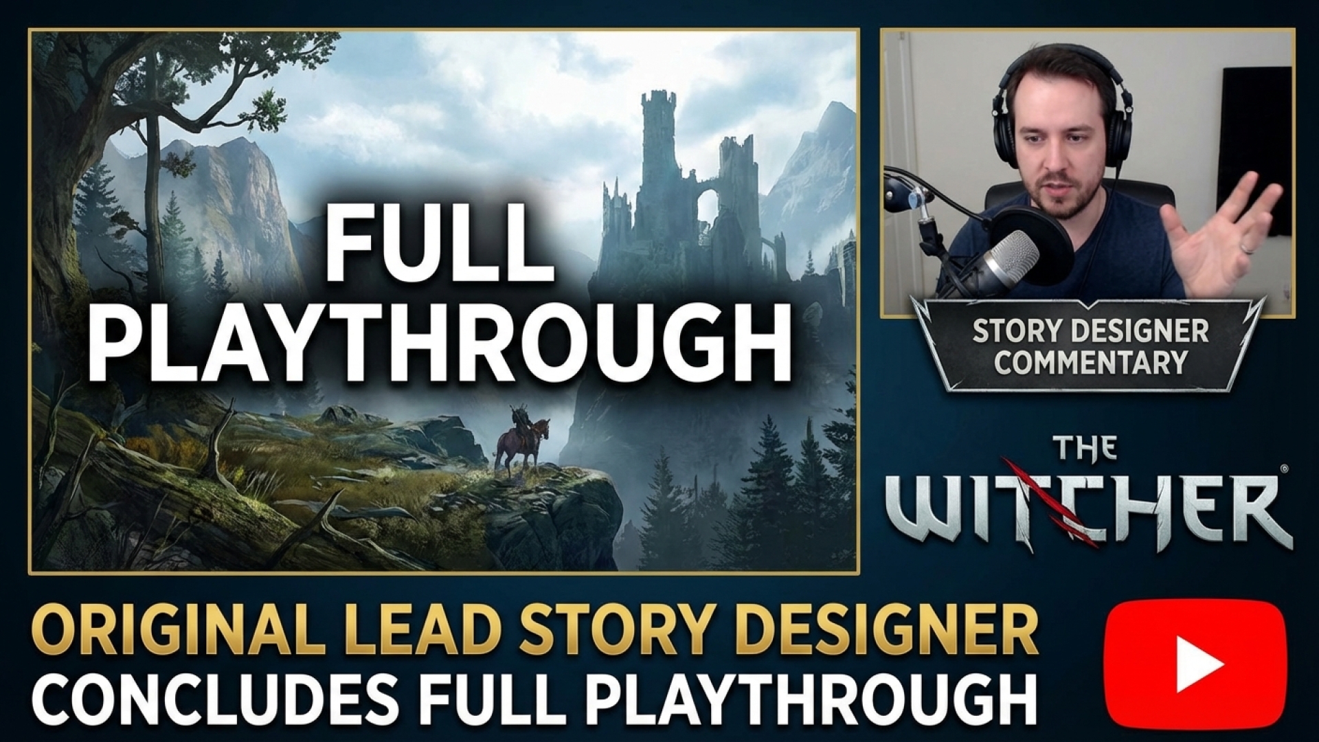 Original Witcher Lead Story Designer Concludes Full Playthrough with Commentary on YouTube