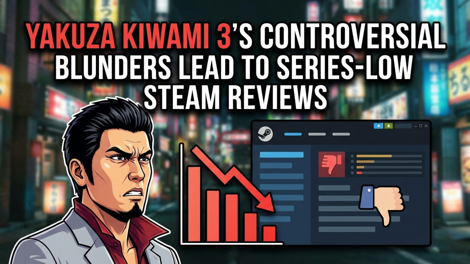 Yakuza Kiwami 3’s Controversial Blunders Lead to Series-Low Steam Reviews