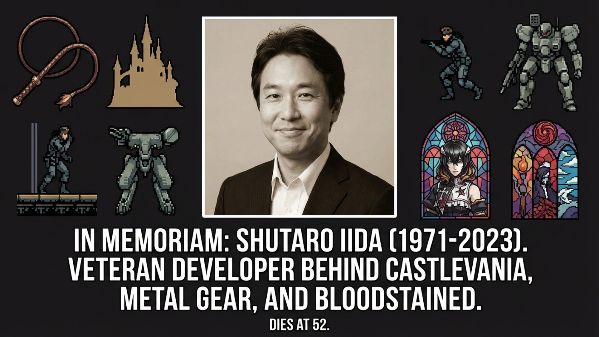 Shutaro Iida, Veteran Developer Behind Castlevania, Metal Gear, and Bloodstained, Dies at 52