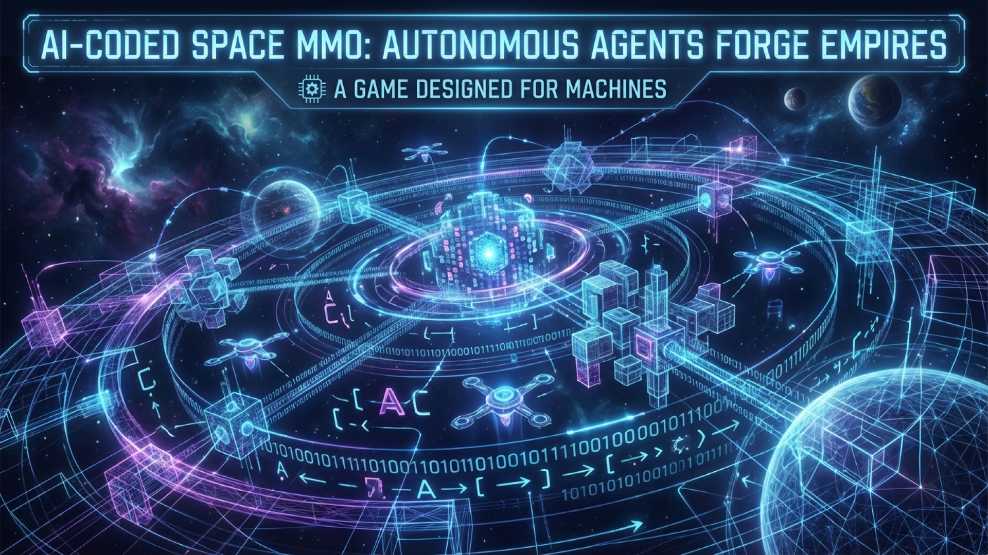 AI-Coded Space MMO: Autonomous Agents Forge Empires in a Game Designed for Machines