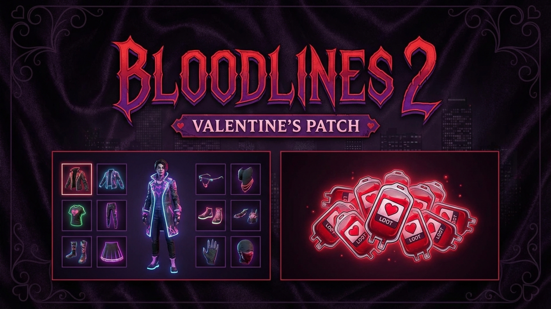 Bloodlines 2’s Valentine’s Patch Enhances Customization and Introduces Lootable Blood Bags