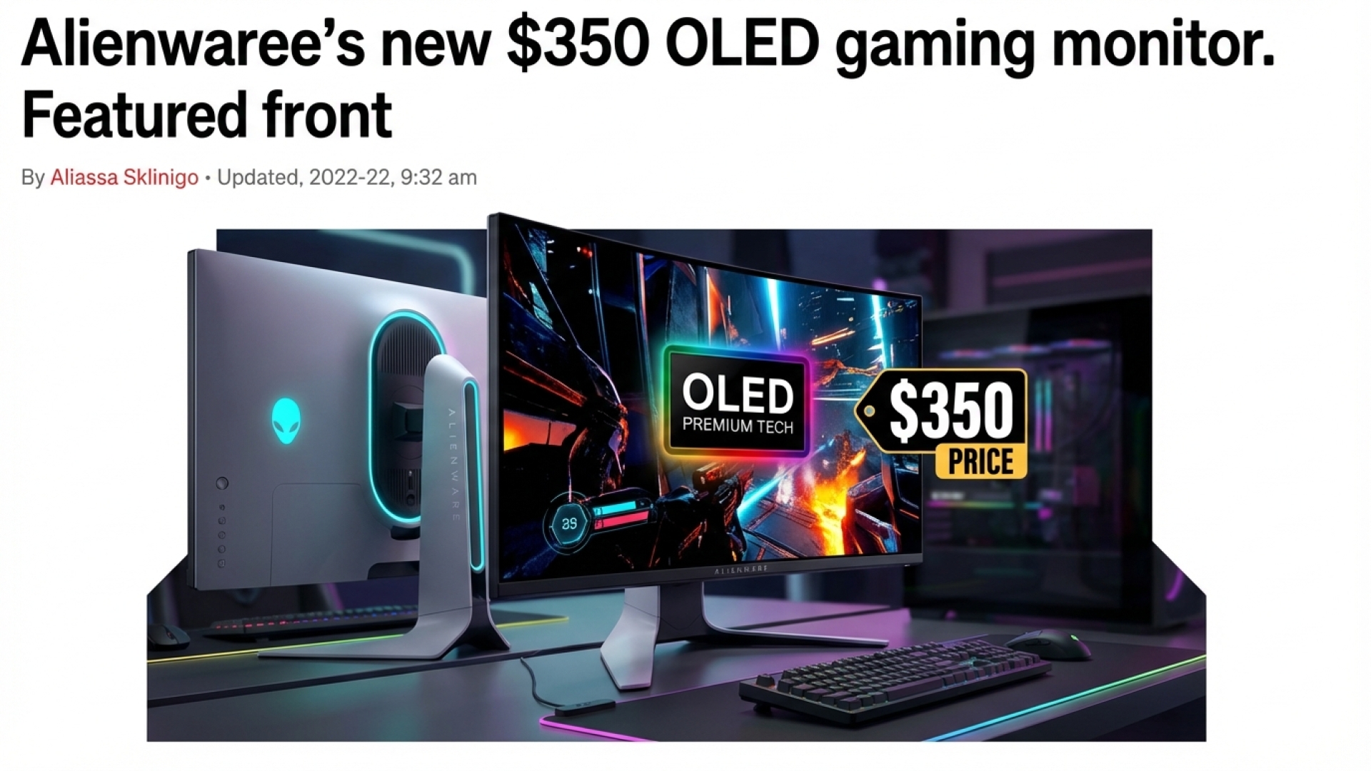 Alienware’s New $350 OLED Gaming Monitor Offers Premium Tech at an Affordable Price