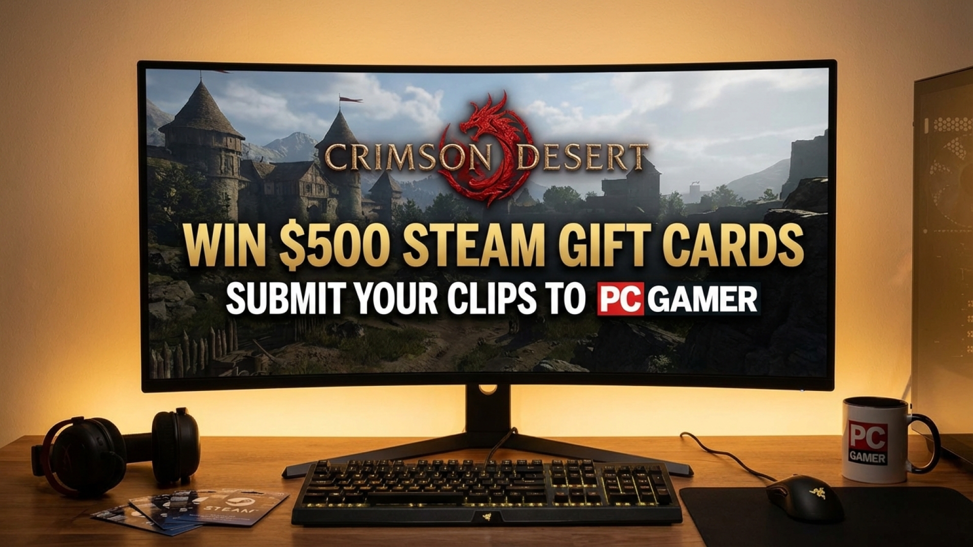 Win $500 in Steam Gift Cards: Submit Your Best Crimson Desert Gameplay Clips to PC Gamer